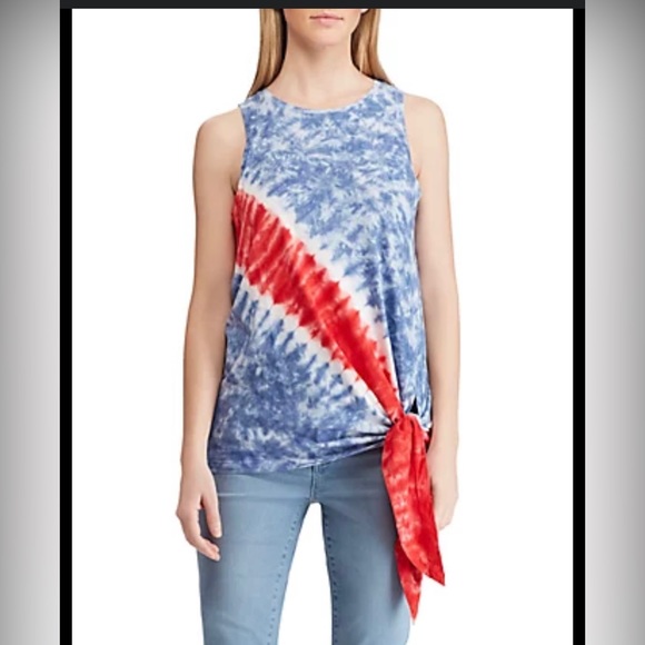Chaps Tops - CHAPS 2XL NWOT tie die sleeveless tee